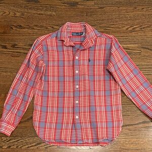 Women’s Polo Ralph Lauren Plaid Red and Blue Button Down Shirt
